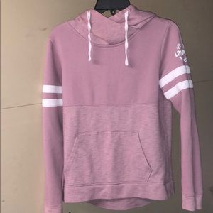 pink hoodie